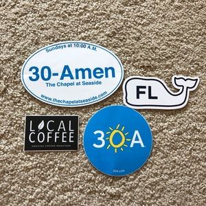 30A seaside bumper stickers.